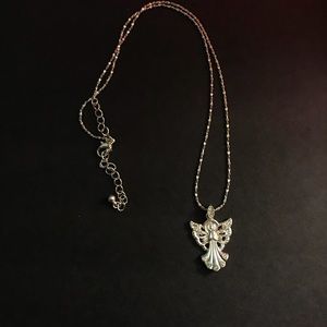 Silver Angel necklace with bling